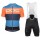 POC Essential Furfural Multi Blue Fietskleding Set Wielershirt Korte Mouwen+Korte Fietsbroeken Bib