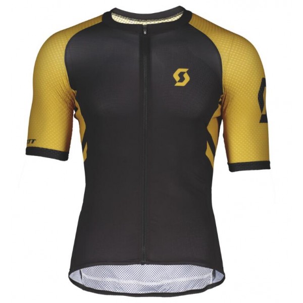 Scott RC PREMIUM CLIMBER Wielershirt Korte Mouw Black/Ochre Yellow