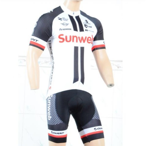 Sunweb 2018 Fietskleding Set Wielershirt Korte Mouwen+Korte Fietsbroeken