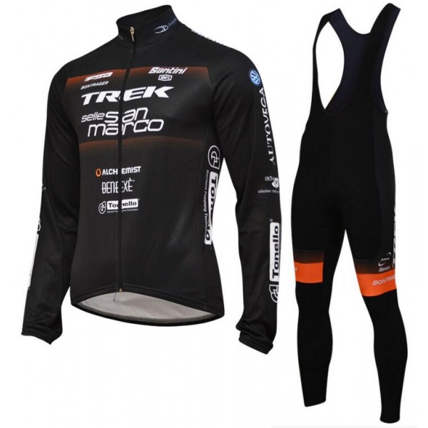 Trek Selle San Marco 2018 Fietskleding Set Wielershirt Lange Mouw+Lange Fietsbroeken Bib