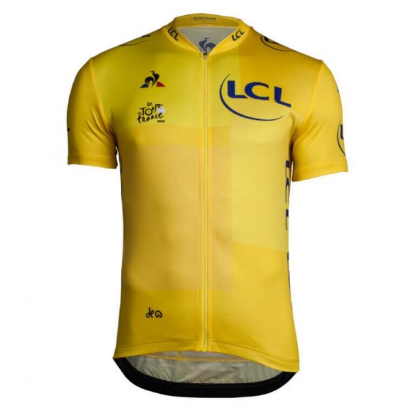 Tour De France 2018 Geel Wielershirt Korte Mouw