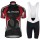 2018 Vaude Team Zwart Fietskleding Set Wielershirt Korte Mouw+Korte Fietsbroeken Bib