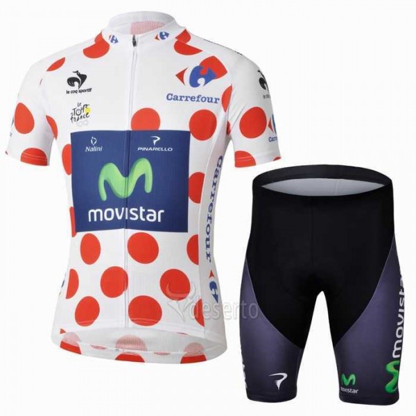 Movistar Dot-Achtige Wielerkleding Set Wielershirts Korte Mouw+Fietsbroek