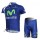 Movistar Teams Wielerkleding Set Wielershirts Korte+Korte Fietsbroeken Blauw