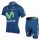 2013 Movistar Teams Wielerkleding Set Wielershirts Korte Mouw+Fietsbroekje Blauw