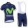 2016 Movistar Fietskleding Set Fietsshirt Met Korte Mouwen+Korte Koersbroek Blauw