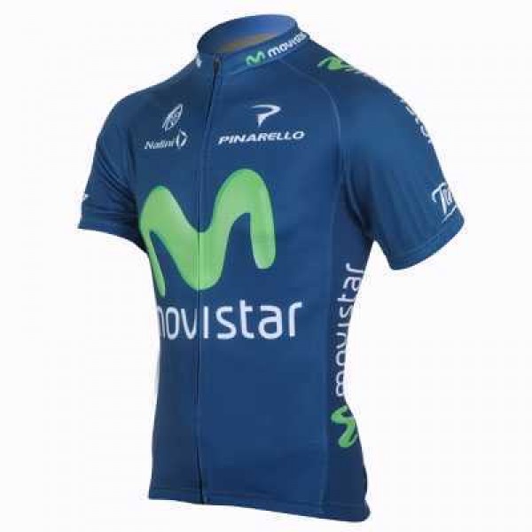 2013 Movistar Teams Outlet Wielershirt Met Korte Mouwen Blauw