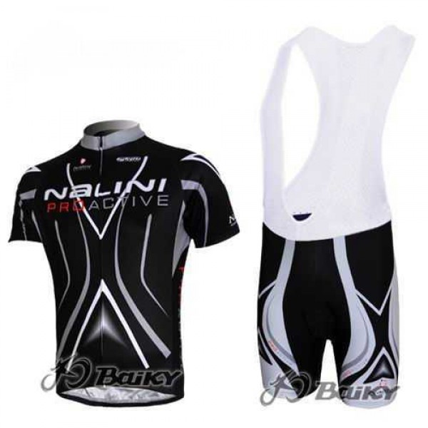 Nalini Pro Team Fietskleding Set Fietsshirt Met Korte Mouwen+Korte Koersbroek Zwart