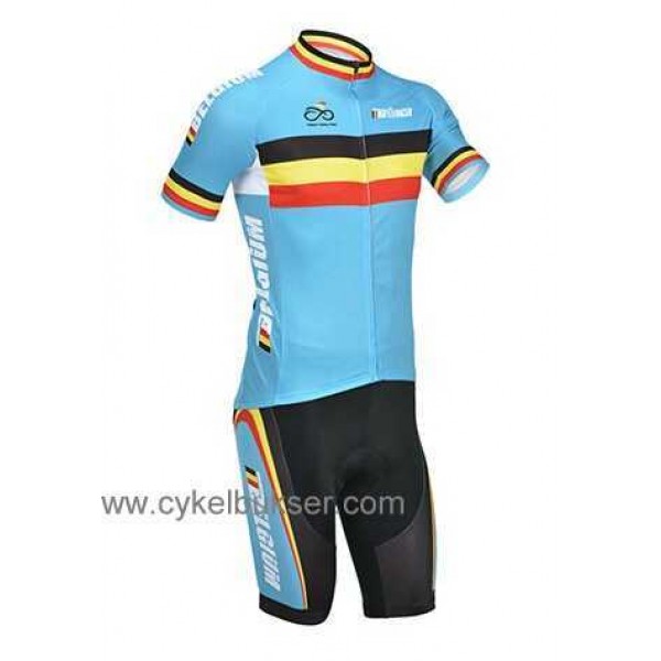 Nazionale Belga Teams Wielerkleding Set Wielershirts Korte Mouw+Fietsbroek