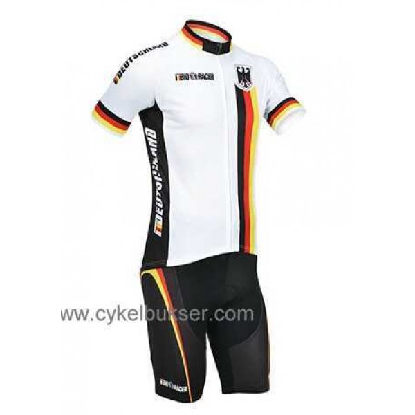 Nazionale Tedesca Teams Wielerkleding Set Set Wielershirts Korte Mouw+Fietsbroek