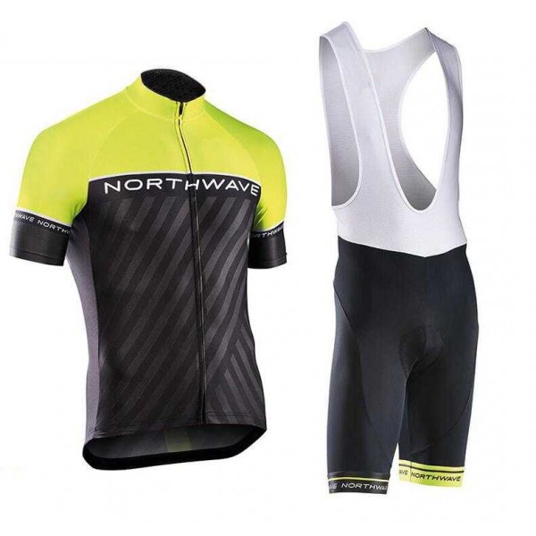 2017 NorthWave Fietskleding Set Fietsshirt Met Korte Mouwen+Korte Koersbroek 07