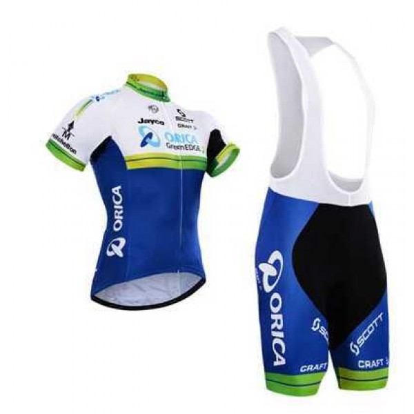 2015 ORICA GreenEDGE Fietskleding Set Fietsshirt Met Korte Mouwen+Korte Koersbroek