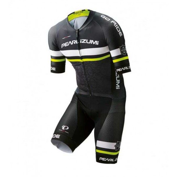 2016 Pearl Izumi Fietskleding Set Fietsshirt Met Korte Mouwen+Korte Koersbroek Zwart Geel Wit