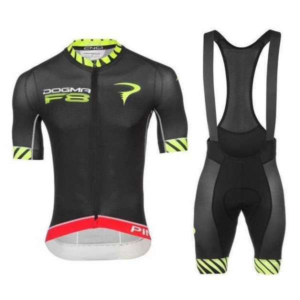 2016 Trikot Pinarello Tour F8 Fietskleding Set Fietsshirt Met Korte Mouwen+Korte Koersbroek Geel