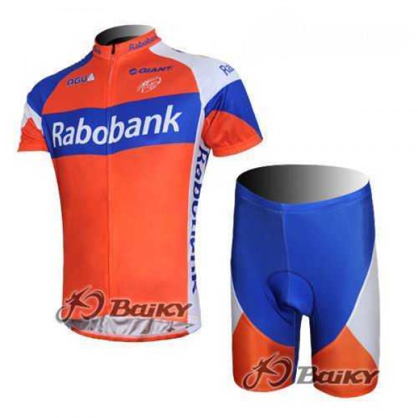 Rabobank Pro Team Fietskleding Wielershirts Korte+Korte Fietsbroeken Oranje Blauw