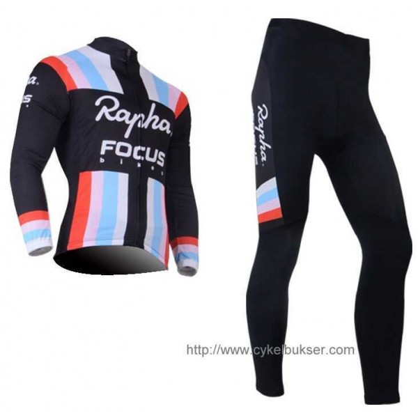 Teams Rapha Focus Wielerkleding Set Wielershirt Lange Mouw+Lange Fietsbroeken