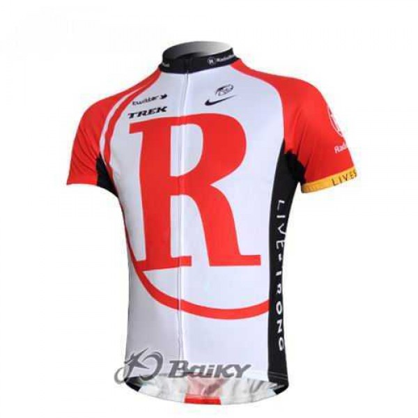 RidioShack Trek Pro Team Wielershirt Met Korte Mouwen Rood Wit