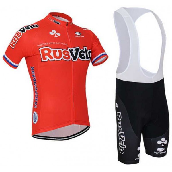 2015 RusVelo Fietskleding Set Fietsshirt Met Korte Mouwen+Korte Koersbroek