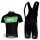 SKY Pro Team Fietskleding Set Fietsshirt Met Korte Mouwen+Korte Koersbroek Zwart Groen