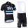 2016 SKY Pro Fietskleding Set Fietsshirt Met Korte Mouwen+Korte Koersbroek Zwart Blauw01