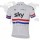 2013 Teams Sky Outlet Wielershirt Met Korte Mouwen Wit Rood Blauw