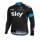 2016 SKY Wielershirt Lange Mouw Vliezen Zwart Blauw