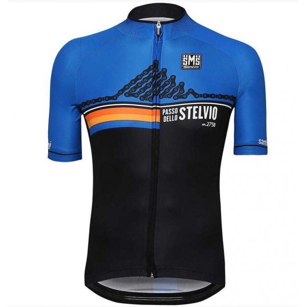 2016 Stelvio Wielershirt Korte Mouw Blauw