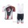 Scott RC Pro Fietskleding Set Fietsshirt Met Korte Mouwen+Korte Koersbroek Wit Zwart Rood