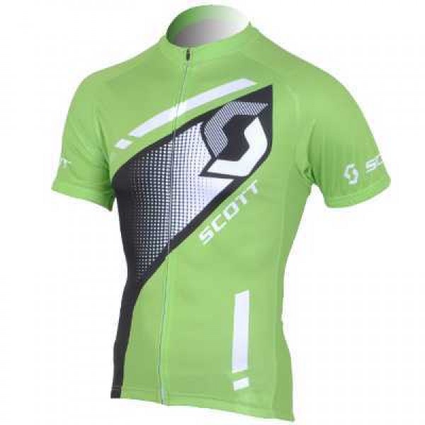 Scott Racing Outlet Wielershirt Met Korte Mouwen Groen Zwart 2013