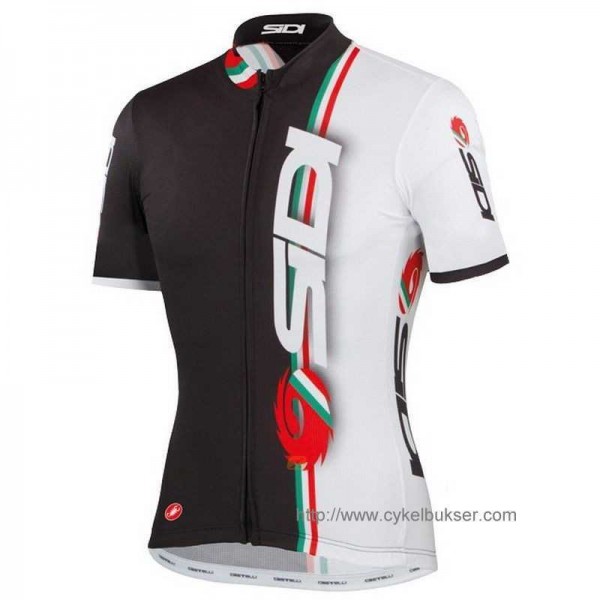 Sidi Dino Wielershirt Met Korte Mouwen Wit Zwart