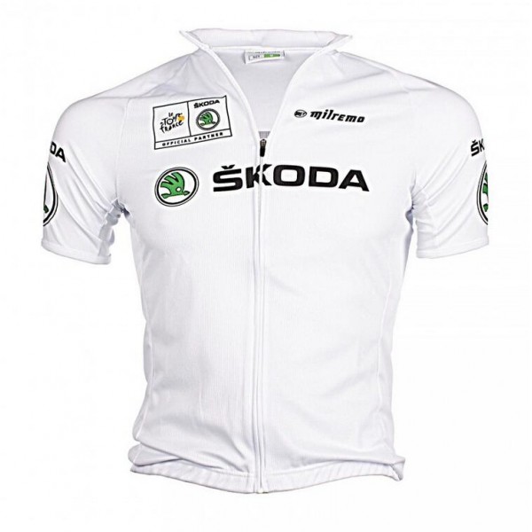 2016 SKODA Wielershirt Korte Mouw Wit