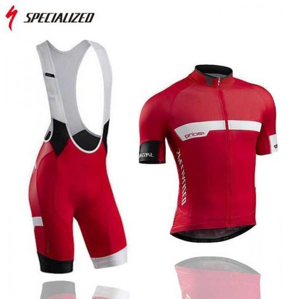 2016 Team Specialized Fietskleding Set Fietsshirt Met Korte Mouwen+Korte Koersbroek Rood