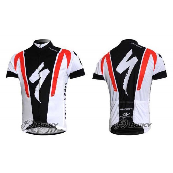 Specialized Pro Team S-Works Wielershirts Korte Mouw Wit Zwart Rood