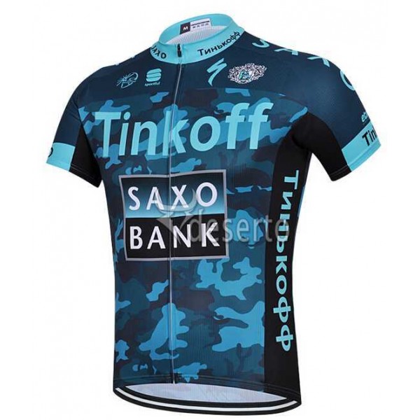 2015 Saxo Bank Tinkoff Wielershirt Met Korte Mouwen Camouflage