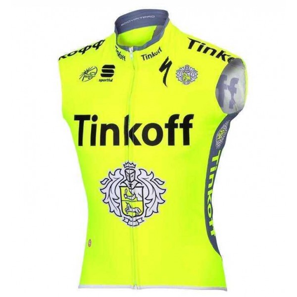 2016 Tinkoff Wielershirt Zonder Mouwen Fluorescerende