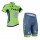 2016 Tinkoff Fietskleding Set Fietsshirt Korte Mouwen+Fietsbroek-Korte Groen