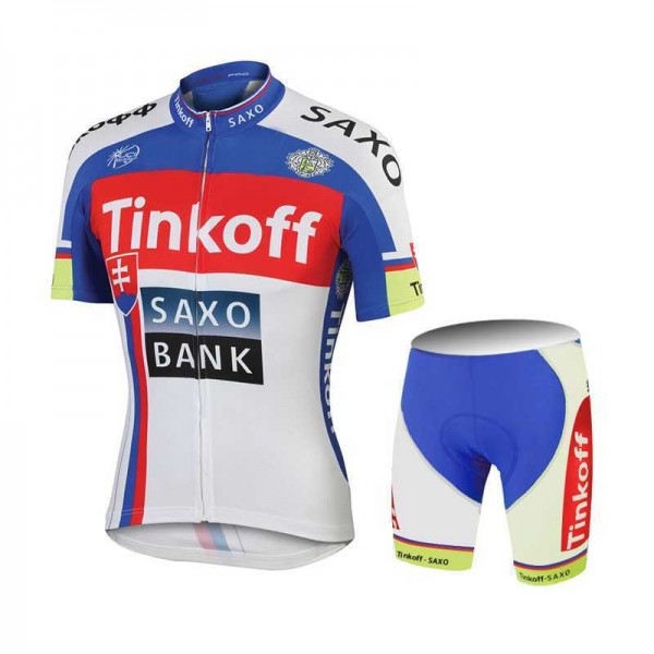 2015 Saxo Bank Tionkff Fietskleding Korte Mouw+Fiets Broek