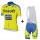 2015 Tinkoff Fietskleding Set Fietsshirt Met Korte Mouwen+Korte Koersbroek Geel Blauw