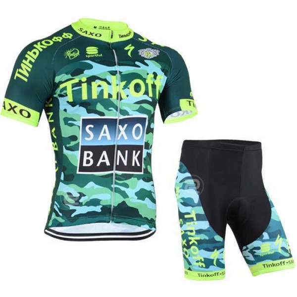 2015 Tinkoff Saxo Bank Camouflage Fiskleding Fisshirt Korte+Korte Fisbroeken