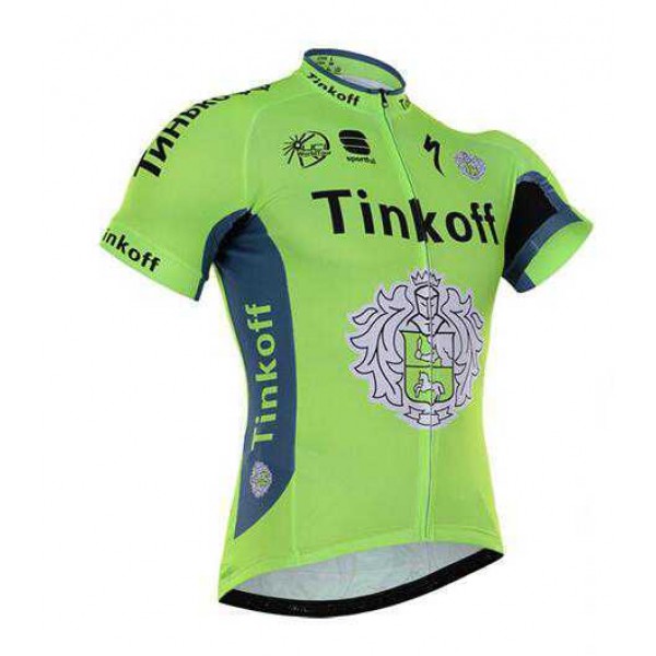 2016 Tinkoff Wielershirt Met Korte Mouwen Groen