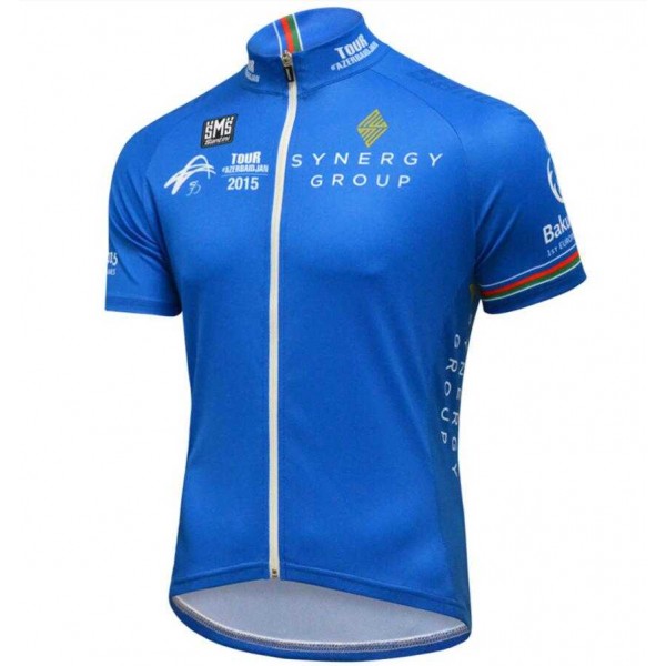 2015 Tour AzerBaidjan Wielershirt Met Korte Mouwen Blauw