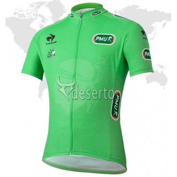 Tour De France Wielershirt Groen Wielershirt Met Korte Mouwen