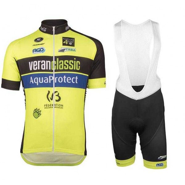 2017 WB Veranclassic Aquality Fietskleding Set Fietsshirt Met Korte Mouwen+Korte Koersbroek