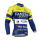 2014 FANTINI Fietskleding Wielershirt Lange Mouw Blauw Geel Wit