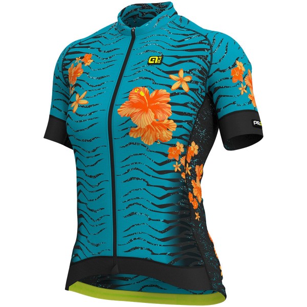 Dames Ale Graphics PRR Savana-Turquoise Oranje Wielershirt Korte Mouw