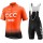 CCC Team Reno Orange 2019 Fietskleding Set Wielershirt Korte Mouw+Korte Fietsbroeken Bib