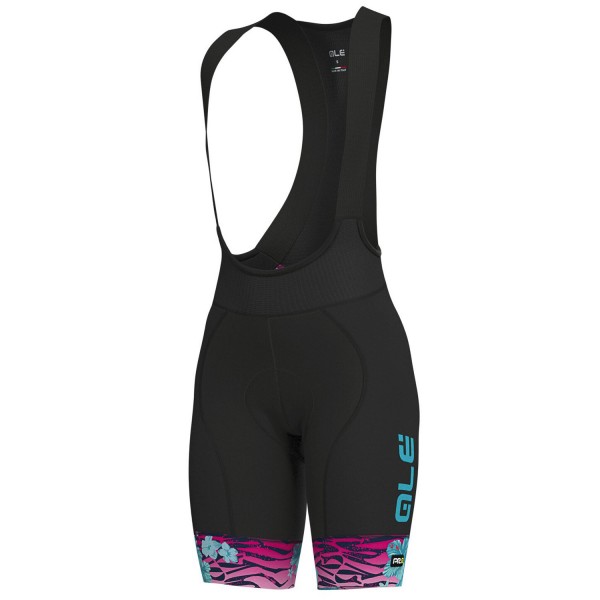 Dames Ale Graphic PRR Savana-Blauw Roze Korte Fietsbroeken Bib